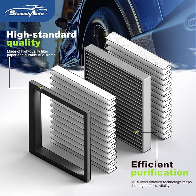 Engine & Cabin Air Filter for Honda Civic 2016-2026 2.0L, HR-V 2023-2026 HRV 2.0L (Not Fit Civic Hatchback) Air filter for Car Replacement CF11182 CA12051 Automotive Accessories- 2 Pack