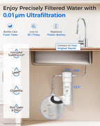 Waterdrop 10UAW-UF 0.01 μm Ultra Filtration Under Sink Water Filter System, 1 Year, Reduces Lead, Chlorine, Bad Taste & Odor, Direct Connect to Kitchen Faucet, USA Tech