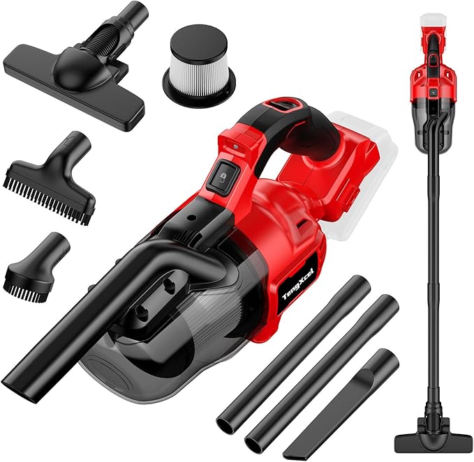 Cordless Vacuum Cleaner for Milwaukee 18V Battery, Handheld Vacuum Cleaner for Home Car Hardwood Floor Carpet, Portable Shop Vacuum with Washable HEPA Filter(No Battery)