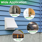 12 Inch Hooded Wall Vent with Screen and Damper,Outdoor Wall Exhaust Cover Cap Dryer Vent Cover for Duct HVAC Dryer AC Range Hood Exterior Cooling Ventilation and Outside Air Exhaust,Galvanized Steel