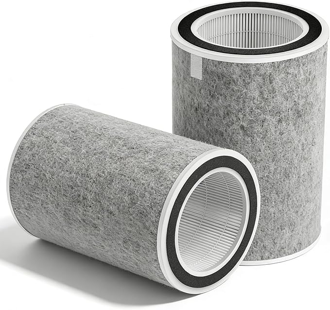 2 Pack HP302 HP201 HP202 Replacement Filter Compatible with Shark HP201 HP302 HP301 HP202 HP232 HC502 AP1000 Air Purifier MAX,Compare to Part # HE2FKBAS, HE2FKBASMB,HE2FKPRO, HE2FKPET, HE3FKPET