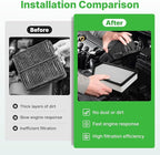 2PCS Engine Air Filter Fit for 2020-2025 2026 Chevrolet Silverado 2500HD/3500HD＆GMC Sierra 2500 HD/3500 HD 6.6L Duramax (Diesel Engine ONLY) Air Filter Replacement Engine Filter #84554703