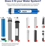 Membrane Solutions 50 GPD RO Membrane 1.75"x11.75" Standard Reverse Osmosis Membrane Filter Replacement for Kitchen Under Sink RO System and Aquarium Reef Tank, ROULP-1812-50 (2-Pack)