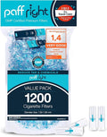Paffright 1200 Cigarette Filters That Remove Tar and Chemicals, Reusable Filter Tips, Tar Blockers, Smart Filters for Cigarettes Tips, Regular & King Size