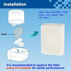 6 Pack WF813 Humidifier Filter Replacement, Upgraded Humidifier Wick Filter for ReliOn RCM-832 RCM-832N, for ProCare PCWF-813 PCCM-840, for Equate EQWF813 EQ 2119-UL Cool Mist Humidifier Filters