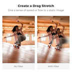 K&F CONCEPT 77mm Unilateral Blur Ghost Motion Filter Super Speed Effects for Camera Lens Clear Optical Glass with Cleaning Cloth
