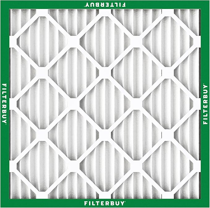 Filterbuy 11.25x11.25x1 Air Filter MERV 8 Essential Dust & Allergy Defense (5-Pack), Electrostatic Pleated HVAC AC Furnace Filters Replacement, Made in USA (Actual Size: 11.25 x 11.25 x 0.75)