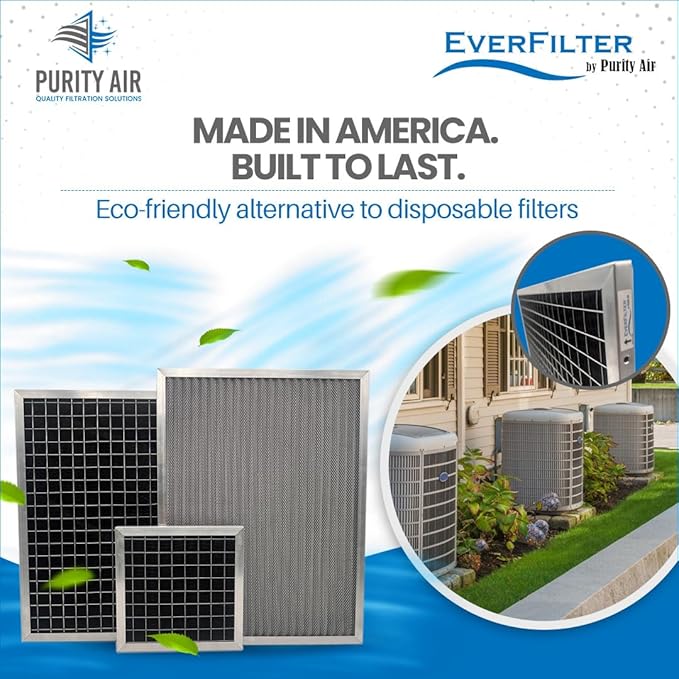 20x21x1 Electro-static Air Filter (1-Ct) AC Furnace Filter, Reusable & Washable 4-Stage Electrostatic Filter for Residential and Commerical HVAC (Actual Size:19.75 x 20.75 x 0.75 Inches)
