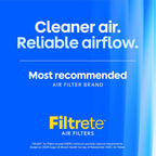 Filtrete 14x14x1 Air Filter, MERV 12, MPR 1500, Allergens, Bacteria & Viruses, 3-Month AC and Furnace Filters, Cleaner Air, Reliable Airflow, 2 HVAC Filters (Actual Size 13.81 x 13.81 x 0.78 in)