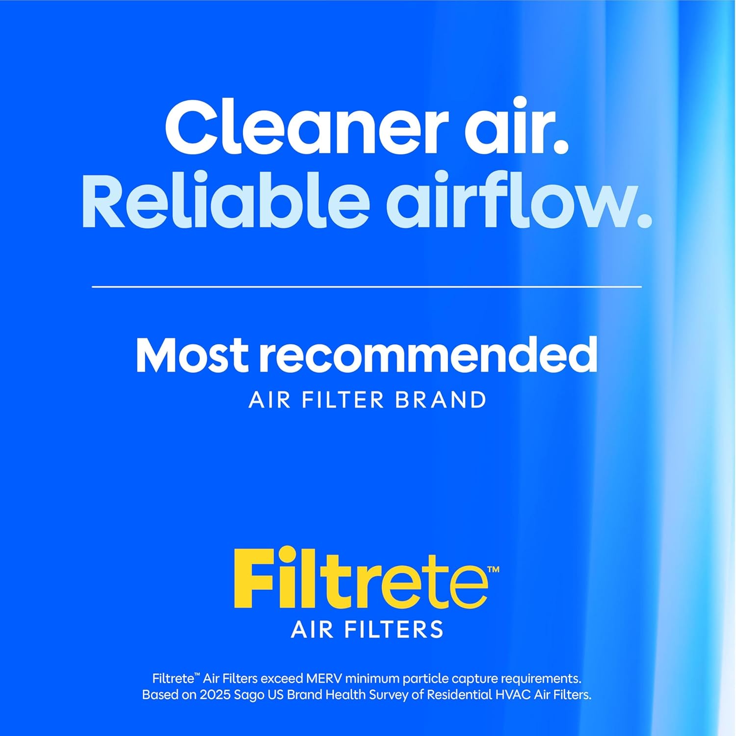 Filtrete 14x14x1 Air Filter, MERV 12, MPR 1500, Allergens, Bacteria & Viruses, 3-Month AC and Furnace Filters, Cleaner Air, Reliable Airflow, 2 HVAC Filters (Actual Size 13.81 x 13.81 x 0.78 in)