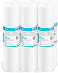 Membrane Solutions 10 Micron Sediment Water Filter Replacement Polypropylene Cartridge 10"x 2.5" for Whole House RO System, Compatible with AP110, GE FXUSC, WHKF-GD05, Culligan P5-6 Pack