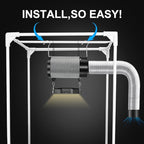 MELONFARM Air Filtration Kit 6", Built-in 14cm Fan Low Nois Carbon Filter with 12-Speed Controller, 8' Ducting, Cooling & Ventilation System for Grow Tents, Indoor Gardening, Hydroponics 6“x13.4"