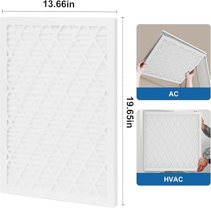 14x20x1 MERV 11 Air Filter, Quality AC/HVAC Furnace Filter，1 Reusable ABS Frame + 4 Pack Replaceable Filter Media，Breathe Fresher and Cost-effective