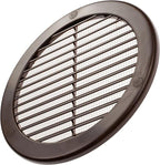 Vent Systems 6" Inch (Opening Dimensions) - Pack of 100 - Brown Soffit Vent Cover - Plastic Round Air Vent Grille - Built-in Mesh Screen - HVAC Register Louver for Bathroom, Home, Kitchen