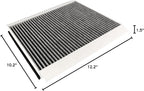 P606555 Cabin Air Filter with Activated Carbon Compatible with Truck VN 430 630 670 730 780 VNL 300 430 630 670 760 860 Replaces 20435801,PA4681,AF26405,PA10187,49084(set of 4)