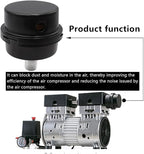 2PCS 0.79’’ Metal Air Compressor Intake Filter Sound Muffler, Thread Air Compressor Silencer