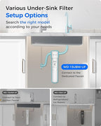 Waterdrop 15UBW-UF 0.01 μm Ultra Filtration Under Sink Water Filter System, Reduces Lead, Chlorine, Bad Taste & Odor, 2 Years, with Dedicated Brushed Nickel Faucet, USA Tech