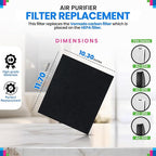 Bagean Carbon Pre Filter MD1-0023 - Compatible with Vornado Air Purifier Filter Replacement - Fits AC350 AC300 AC500 & AC550 Models - Activated Carbon Filters Remove Odors and Freshen the Air (4-Pk)