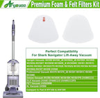 4 Foam & Felt Filters Replacement for Shark Navigator Lift-Away Vacuum ZU503AMZ, NV350, NV351, NV352, NV355, NV356E, NV357, NV360, UV440, UV490, UV500, UV540, UV550, Part XFF350 XHF350