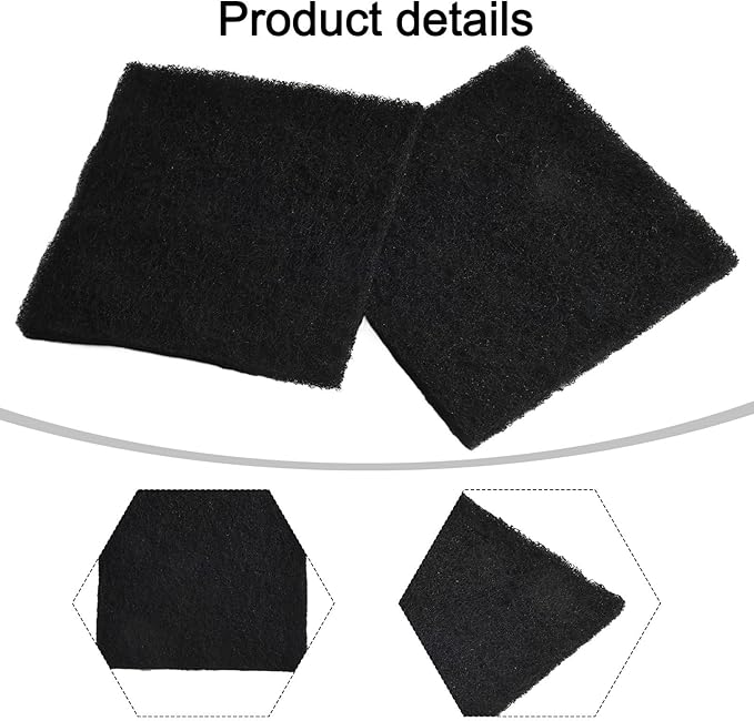 Activated Carbon for Compost Bins – Natural For Control for Indoor Use, 8x8 cm Square Air Purifying Insert, Long Lasting Replaceable Filter for Home Garden Composting Accessories