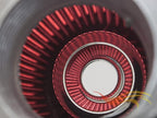 RED 3.5" 89 mm Inlet Narrow Air Cone Replacement Performance Washable Clamp-On Dry Air Filter