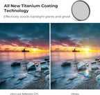 K&F CONCEPT 46mm Ultra-Low Reflectivity Circular Polarizers Filter 28 Multi-Layer Coatings Ultra-Slim High Definition Polarizing Camera Lens Filter (Nano-X Series)