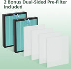 Vital 200S Smoke Remover Replacement Filter for LEVOIT Vital 200S and Vital 200S-P Air Purifier, HEPA and High-Efficiency Activated Carbon Filter, Vital 200S-RF-SR