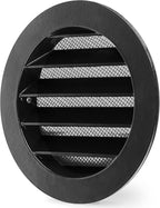calimaero® WSGB Soffit Vents 4 inch Black Round Grille Vent Cover - Soffit Air Vent with Built-in Insect Screen Mesh Fits Only with Metal Ducts