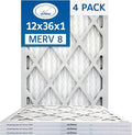 12x36x1 Air Filter MERV 8 (4-Pack) TRION Air Bear Pleated HVAC Air Filter Replacement (Actual Size: 11.50 x 35.50 x 0.75 Inches)