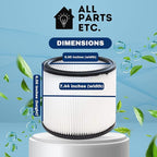 HEPA Cartridge Replacement Filter Compatible with Shop-Vac Filters 90304 9030400 903-04-00 9034, 5 Wet/Dry Vacuum Cleaners 5 Gallon and above.