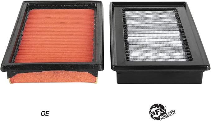 aFe POWER Magnum FLOW OE Replacement Air Filter w/Pro DRY S Media (Pair) for Infiniti Q50 V6-3.5L (V35) 14-18/14-15 V6-3.7L (V37) #31-10273-MA