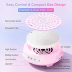 Professional Nail Dust Collector, Quiet Nail Vacuum Cleaner Machine with Reusable Filter, Powerful Suction Nail Tech Dust Fan for Acrylic Gel Nails Art Polishing, Manicure Pedicure Salon Home, Pink