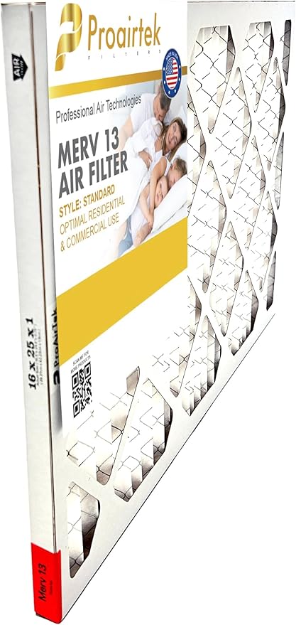 Proairtek AF16251M13SWH Model 16x25x1 Pack of 6 Air Filters, MERV 13; Ideal for Anyone Wanting Clean, Crisp Air in Their Home