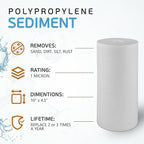 Ronaqua 10" x 4.5" Big Sediment Replacement Water Filter Cartridge, 1 Micron, NSF Certified, for Whole House, Compatible with RFC-BBSA, W15-PR, WFHD13001B, GXWH35F, HF45-10BLBK10PR and AP817, 10 Pack