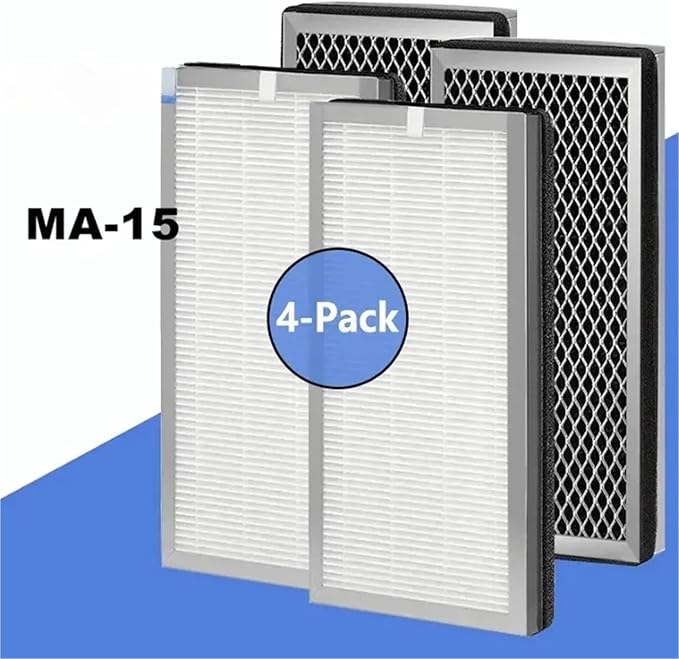 Air Purifier Replacement Filter, Compatible For Medify, MA15 Air Purifier Parts(4pcs)