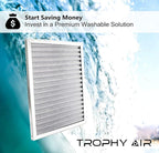 | Merv 8 | Washable Reusuable AC/Furnace Filter | Lifetime HVAC & Furnace Air Filter | Washable | Superior particle-holding Ability | Premium Quality Aluminum | 12x30x1