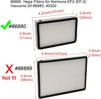 EZ SPARES 3 PCS Replacement for Kenmore EF2 (EF-2) Exhaust HEPA Vacuum Replacement Filter Compares to 86880 and for Panasonic MC-V194H HEPA Filter