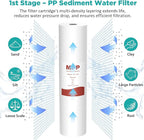 SimPure Whole House Water Filter Cartridges 5 Micron 20" x 4.5" PP+GAC+CTO 3-Stage Sediment and Carbon Filter Set, for DB20P-3, DGD-5005-20, GAC-20BB, FC25B, 1 Set