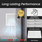 Repa Market 10 x 10 Inch (Outer) White Square Air Vent Cover - Plastic Fresh Air Intake Vent - AC Cover with Nylon Mesh Screen, Wall, Ceiling HVAC Return Air Register, Modern Soffit Vents