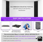 TroyStudio Bass Traps - 24 Pcs 4 X 4 X 12 Inches Dense Thick Studio Bass Foam Corner, Acoustic Treatment Panel Absorbing Echo Reverb, Low Frequency Sound Absorber for Music Room Home Recording