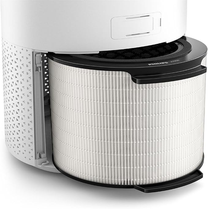 Philips Genuine Replacement Filter Integrated 3-in-1, 12 months lifetime HEPA+Active Carbon+Pre-filter, Filters 99.97% @ 0.003 um, Filters gases & odours, White/Black (FY1700/30)