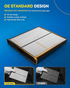 PHILTOP Cabin Air Filter, Replacement for CF12140, 2017-2018 Yaris iA, 2019-2020 Yaris, 2016 iA, Premium Cabin Filter with Activated Carbon Filter Up Dust Pollen Odor