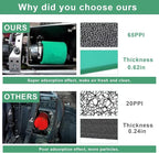 Foam Air Filter Material Replacement for Uni BF-1 BF1 Filter, 14" X 17" X 5/8" Green Fine Air Filters Foam Sheet 65-PPI for Motorcycle ATV Dirt Bike Most Small Engines - Universal and Cuttable