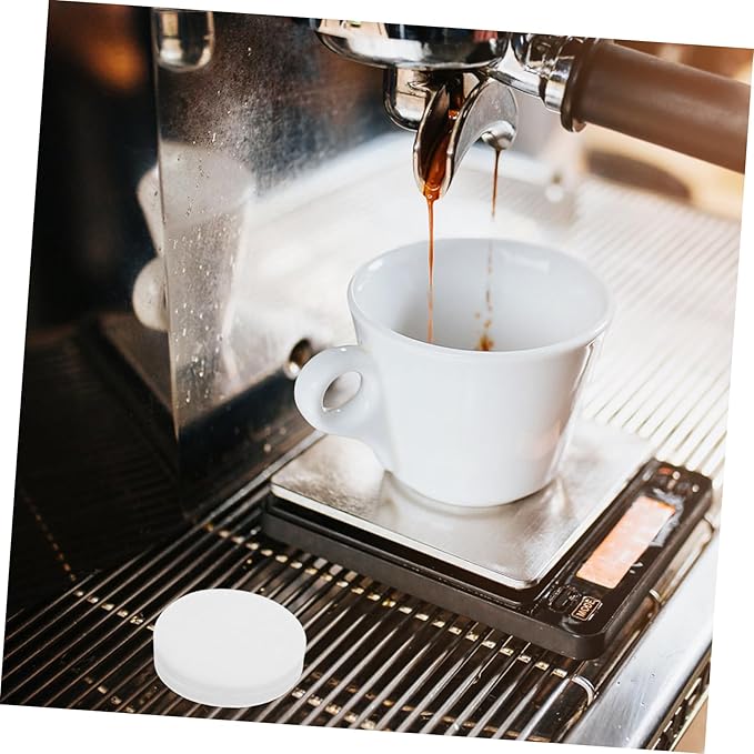 KICHOUSE Efficient Espresso Extraction Paper Coffee Filters Reusable White 100pcs for Coffee Maker Espresso Filter Paper