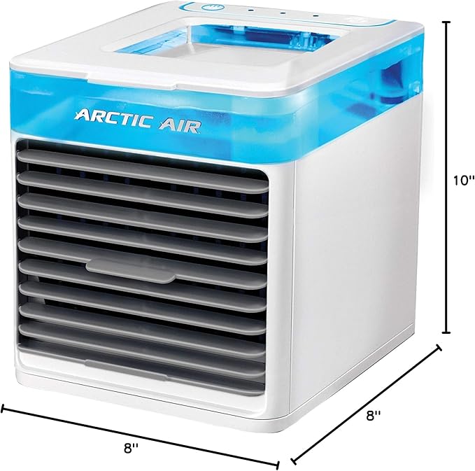 Arctic Air Pure Chill Evaporative Air Cooler By Ontel - Powerful 3-Speed Personal Space Cooler, Quiet, Lightweight And Portable For Bedroom, Office, Living Room & More