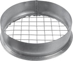 Repa Market Ø5 Inch Duct Cover – Galvanized Steel Round Duct Cap with Mesh Screen – HVAC Exhaust or Intake Vent – Exterior Pipe Air Outlet – Spiral Ventilation Ducting Metal End Plug