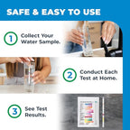 Safe Home® 12-in-1 Drinking Water Test Kit – DIY Testing for Hardness, Copper, Nitrate, Fluoride, Iron, and More – City Taps or Well Water – 10-Strips Issue a Total of 120 Tests/Kit