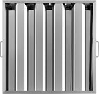 VBENLEM Pack of 6 Hood Filters 19.5W x 19.5H Inch, 430 Stainless Steel 4 Grooves Commercial Hood Filters, Range Hood Filter for Grease Rated Commercial Kitchen Exhaust Hoods