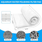 Aquarium Polishing Filter Pad, 100 Micron Water Polishing Pad for Aquarium Fish Tank Filter - Aquarium Filter Floss Media Pad Cut-to-Fit Ponds & Sumps For Crystal Clear Water (36" X 24"，1 Pack)