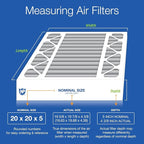 Nordic Pure 20x20x5 (Actual Size: 19 5/8 x 19 7/8 x 4 3/8) Honeywell Replacement Furnace Filters MERV 8 Plus Carbon 2 Pack